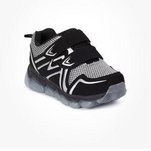 Athletic Works Toddler Boys Jogger Sneaker Double Strap Black Size 10 NEW